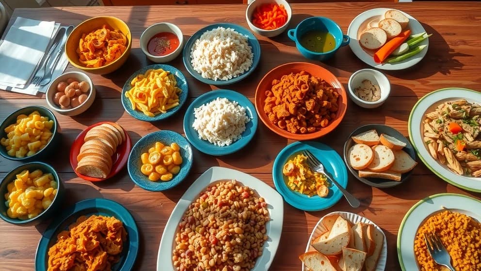 Billig mat till många gäster på festen